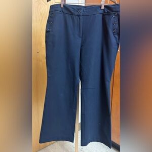 Talbots Navy Sailor Front Trousers Size 16P